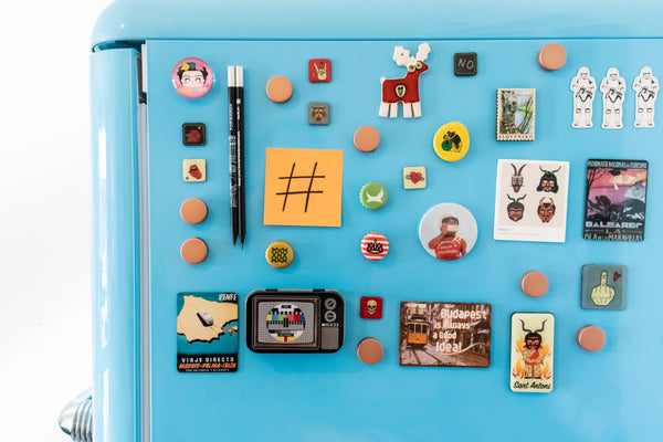 Music Fridge Magnet - 2 Photos Collage White