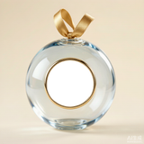 Personalized Crystal Glass Ball Ornament - Custom Photo & Engraved Text Template