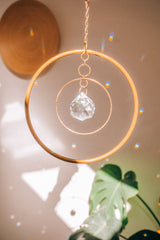 Pet Memorial Light Catcher - Floral Blue Background 10cm