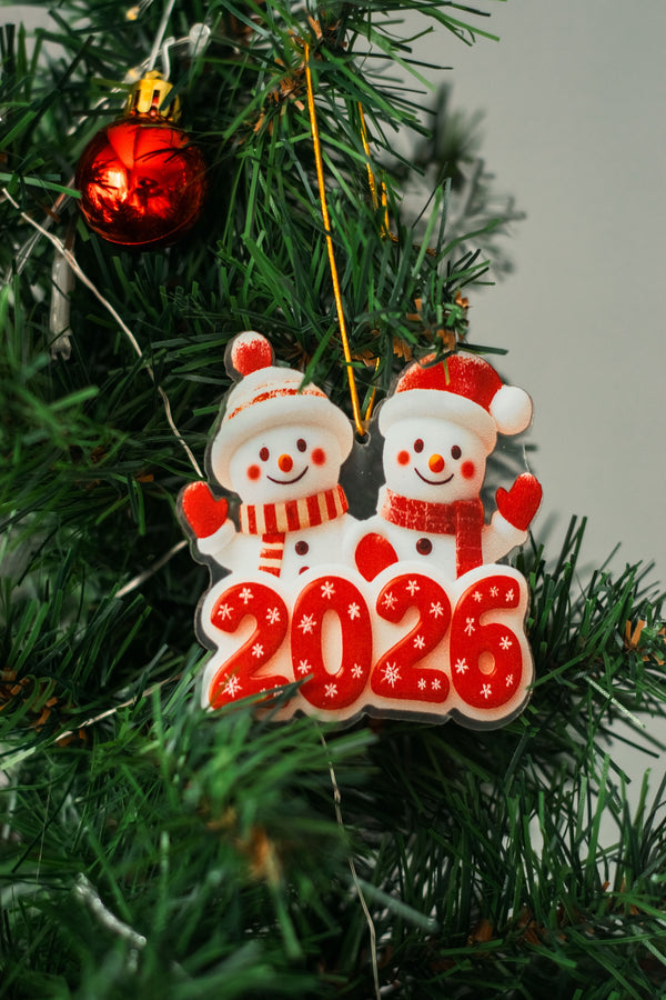 Ceramic Dog Christmas Ornament - Leaf Design Round 3in